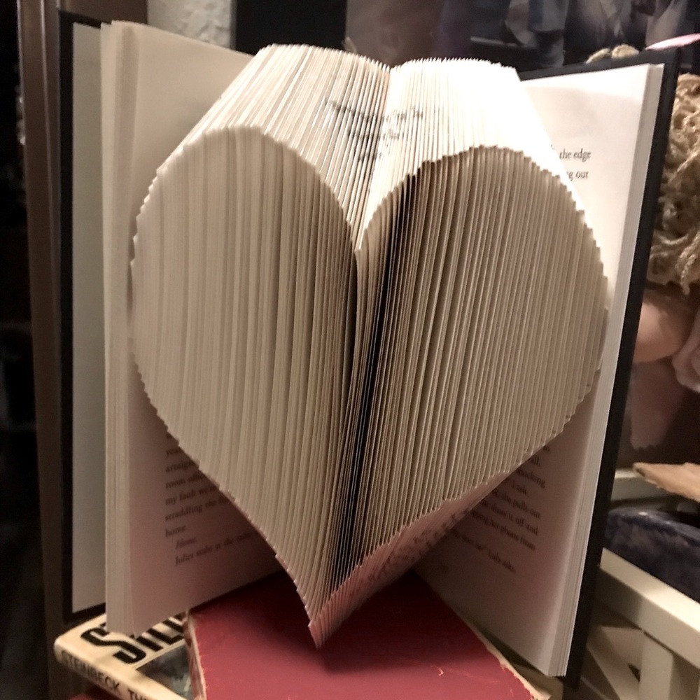 Homemade Heart book/decoration
